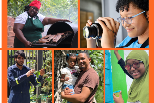 A collage of beneficiaries of UN programming